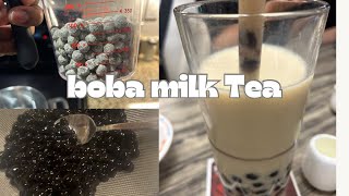 How to make Bubble milk Tea at Home  Boba Milk tea [upl. by Meras]