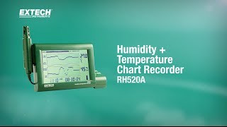 Extech RH520A HumidityTemperature Chart Recorder Showcase Video [upl. by Nelluc]