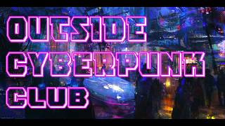 ASMR Outside Cyberpunk Club  Muffled Music Ambience Soundscape NCM [upl. by Arammahs]