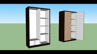 Sketchup make a Cabinet [upl. by Neerahs28]