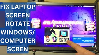 How to Rotate Computer Laptop and Desktop Screen monitor Windows 10 Rotate Monitor 90 Degrees rotate [upl. by Ttenna]