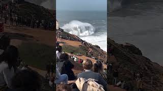 The Epic Waves of Nazaré Canyon ocean portugal sea shorts videos [upl. by Acireit]