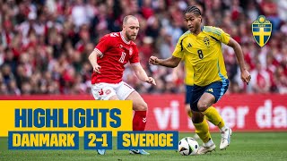 Highlights Danmark – Sverige 21  Förlust i nordiska derbyt [upl. by Danais]