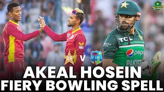 Akeal Hosein Fiery Bowling Spell  Pakistan vs West Indies  2nd ODI 2022  PCB  MO2L [upl. by Eden204]