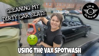 Vax Spotwash VS Mini Convertible  Cleaning Car Seats  Mini R52 [upl. by Andree]