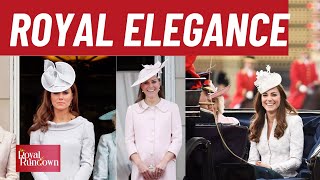 Kate Middletons Stunning Trooping the Colour Outfits Through the Years [upl. by Didi826]