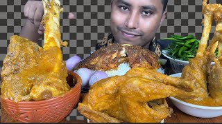 SPICY MUTTON NALLI WHOLE COUNTRY CHICKEN CURRY FISH FRY amp CHILLIS  MUTTON CURRY ASMR EATING [upl. by Gwendolyn]