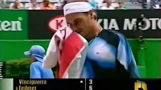 Roger Federer vs Andreas Vinciguerra 2003 AO R3 Highlights [upl. by Nutsud]