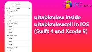 uitableview inside uitableviewcell in ios swift 4 and Xcode 9 [upl. by Wynny]