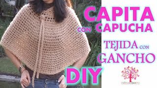 Capita tejida en gancho con gorrito SUPER FACIL Y RAPIDA [upl. by Ondine]