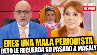 Beto Ortiz responde a Magaly por cr1tic4r sus informes sobre chibolin “Le tiene simpatía al cetáceo” [upl. by Idleman848]