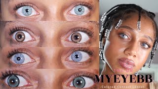 MYEYEBB Contact Lenses Review  4 Colored Contact Lenses [upl. by Esma269]