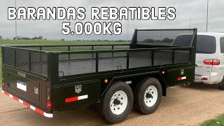 Trailer con Frenos Inalámbricos y Barandas Rebatibles para CARGA PESADA  TRAILERSUY [upl. by Oakes397]