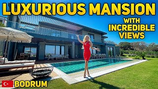 INSIDE A LUXURIOUS MANSION WITH INCREDIBLE SEA VIEWS  BODRUM HOUSE TOUR [upl. by Isdnil]