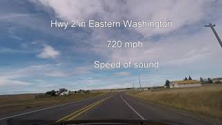 Driving 2000 mph on hwy 2 in Washington State simulated [upl. by Noiramed28]