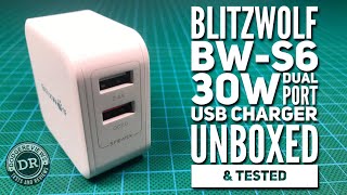 BlitzWolfs new BWS6 30W dual port USB charger unboxed and tested [upl. by Enimrej132]