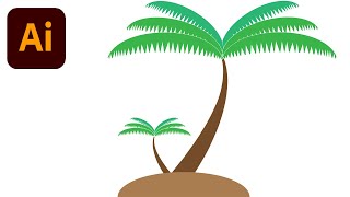 How to draw a tree in Illustrator Grapixels [upl. by Jimmie837]