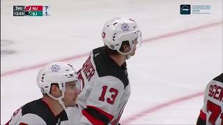 Nico Hischier Goal NJD  SJS 22724 [upl. by Agnizn]