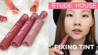 2021 68 Etude House Fixing Tint Review amp Swatches  Lululand [upl. by Powel919]