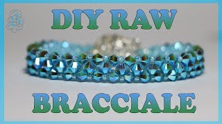 DIY  Tutorial Bracciale per principianti con tecnica RAW right angle weave  Serendipità [upl. by Anoli]