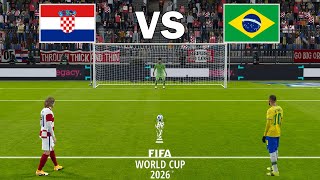 Croatia vs Brazil  Penalty Shootout  FIFA World Cup 2026  Neymar vs Modric  PES Gameplay [upl. by Tarrsus374]