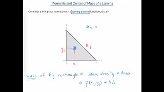 Introduction to Moments amp Center of Mass  thin plate lamina [upl. by Nahsaj196]