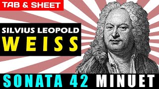 TABSheet Dresden Suite No 14 Sonata 42 Minuet by Silvius Leopold Weiss PDF  Guitar Pro  MIDI [upl. by Nelsen]