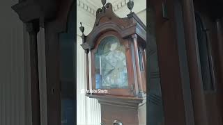 Antique Grandfather clock brass face working videoshort [upl. by Checani]