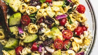 Greek Tortellini Pasta Salad [upl. by Cutlip]