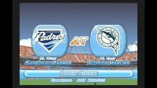 MLB Power Pros Wii Florida Marlins Season Game 31 SD  FLA [upl. by Ozan]