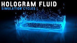 Blender Hologram Fluid Simulation Cycles b3d [upl. by Epperson]