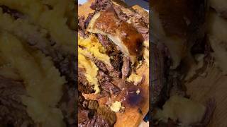 Boodog Boys grilled beef brisket 🔥 artger mongolianbbq [upl. by Dnyletak]