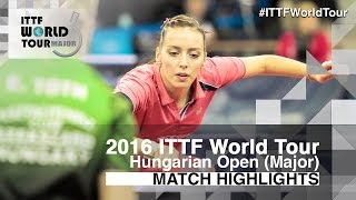 Hungarian Open 2016 Highlights TODOROVIC Andrea vs TOTH Edina Qual [upl. by Janie723]