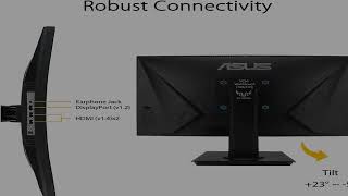 ASUS TUF Gaming 23 6 1080P Curved Monitor VG24VQE Full HD 165Hz 1ms [upl. by Ataynek]