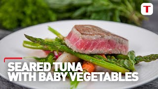 Everyday Gourmet  Seared Tuna with Baby Vegetables using Tefal Preserve frypan [upl. by Aldora]