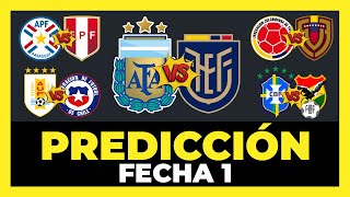 Análisis y Predicción Fecha 1 Eliminatorias Sudamericanas Mundial 2026  Tabla de Posiciones ⚽🏆 [upl. by Johanan]