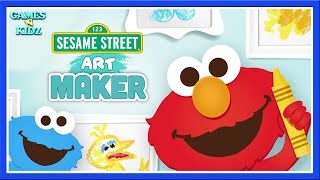 Sesame Street Art Maker Elmo amp Cookie Monster  ColoringPainting App For Kids [upl. by Lonier]