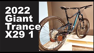 2022 Giant Trance X29 1 The specifications details geometry and suitability of this Mountain Bike [upl. by Anaeel357]