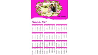 Comment créer un calendrier almanachsur Microsoft word [upl. by Artcele806]