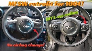 Mini F56 how to retrofit MFSW with Cruise Control  esys CODING [upl. by Aihseyt618]