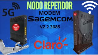 CONFIGURAR MODO REPETIDOR WIFI MODEM SAGEMCOM DE CLARO [upl. by Iretak]