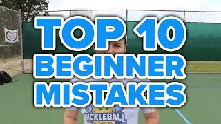 Top 10 beginner pickleball mistakes [upl. by Hannavas150]