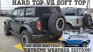 Ford Bronco Hard top vs Soft Top extreme Road test comparison plus tire noise and handling [upl. by Ana203]