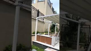 Fully Opened Waterproof PVC Retractable Roof Awning Canopy [upl. by Eliason]