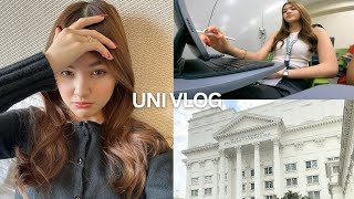 UNI VLOG  productive days in dlsu midterms homeworks presenting in class grwm selfcare [upl. by Chlores]