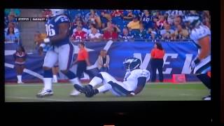 Michael Vick Tackle Hard by Patriots Preseason MNF 2012 [upl. by Billie]