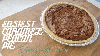 Easiest Caramel Pecan Pie  Step by Step [upl. by Hilel907]