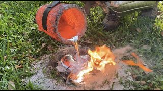 Massive Molten Aluminum Anthill Casting 21 [upl. by Yanetruoc]