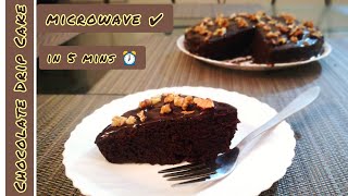 Chocolate Drip cake  easy microwave chocolate cake recipe in 5mins  Mischas Diaries [upl. by Wendye]