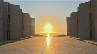 First sunset of the fall marks Salkhenge at Salk Institute in La Jolla [upl. by Yam]